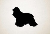 Silhouette hond - Cocker Spaniel - Cocker spaniel - M - 60x77cm - Zwart - wanddecoratie