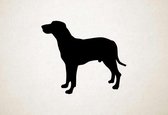 Silhouette hond - Chien Francais Blanc Et Noir - S - 45x52cm - Zwart - wanddecoratie