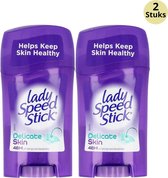 Lady Speed Stick Delicate Skin Deodorant Stick - 48H Zweet Bescherming & Anti Witte Strepen - Populairste Anti Transpirant Deo Stick - Deodorant Vrouw - 2-Pack