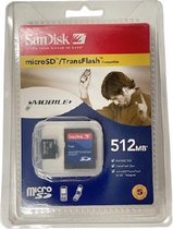 SanDisk MicroSD Card 512 MB - geheugenkaart
