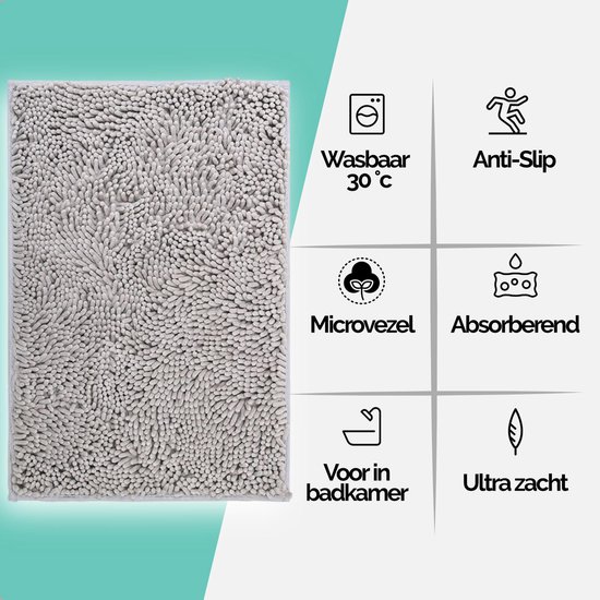 Enyhom Badmatsets 3-delige antislip wasbare badkamermat en voetstuk mat voor toilet zacht waterabsorberend bad toilettapijt vloer douche tapijt, bruin
