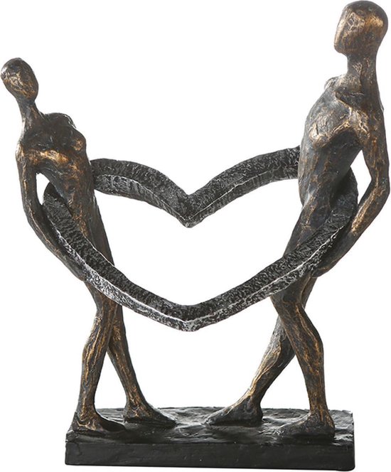 Gilde Design Sculpture Beeld Connected  Polyresin - 31 cm hoog