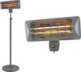 Eurom Q-time 2000S Terras-/Parasolverwarmer - 2000W - 470 x 500 x 2020mm