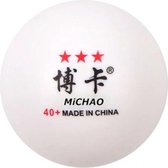 Racketclub Michao - Professionele originele Chinese Tafeltennis ballen van hoge kwaliteit (3 star ***) - Per 100 stuks - 40+ mm - Naadloos - Perfecte trainingsballen voor budget pr