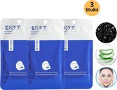 MITOMO Charcoal Face Mask Beauty Gezichtsmasker - Vermindert Stress,Rimpels,Acne,Puistjes en Huidveroudering - Face Mask Beauty - Gezichtsverzorging Masker - 3-Pack