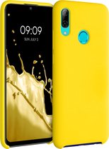 kwmobile telefoonhoesje voor Huawei P Smart (2019) - Hoesje met siliconen coating - Smartphone case in levendig geel