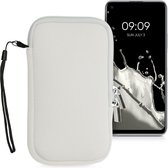 kwmobile Tasje voor smartphones L - 6,5" - Insteekhoesje van neopreen in wit - Maat: 16,5 x 8,9 cm