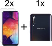 Beschermglas Samsung A50 Screenprotector 2 stuks - Samsung Galaxy A50 Screenprotector - Samsung A50 Screen Protector Camera - 1 stuk