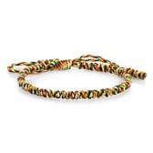 Sorprese – armband dames – touw armband – 1 snoer – kleur explosie – gevlochten tibetaanse touw armband – 17-27 cm – gevlochten armband - vriendschapsarmbandjes - Model W - Moederd