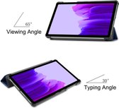 Tablet hoes geschikt voor Samsung Galaxy Tab A7 Lite (2021) - Tri-Fold Book Case + Screenprotector - Donker Groen
