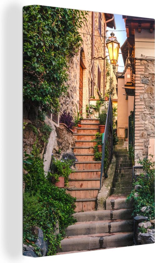 Canvas Schilderij Rome - Straat - Italië - 40x60 cm - Wanddecoratie