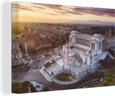 Peintures sur toile Rome - Italie - Coucher de soleil - 150x100 cm - Décoration murale