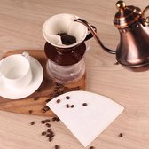 Katoenen Koffiefilter - Hikr® - V60-2 - 2 stuks - Ongebleekt - Duurzaam en herbruikbaar