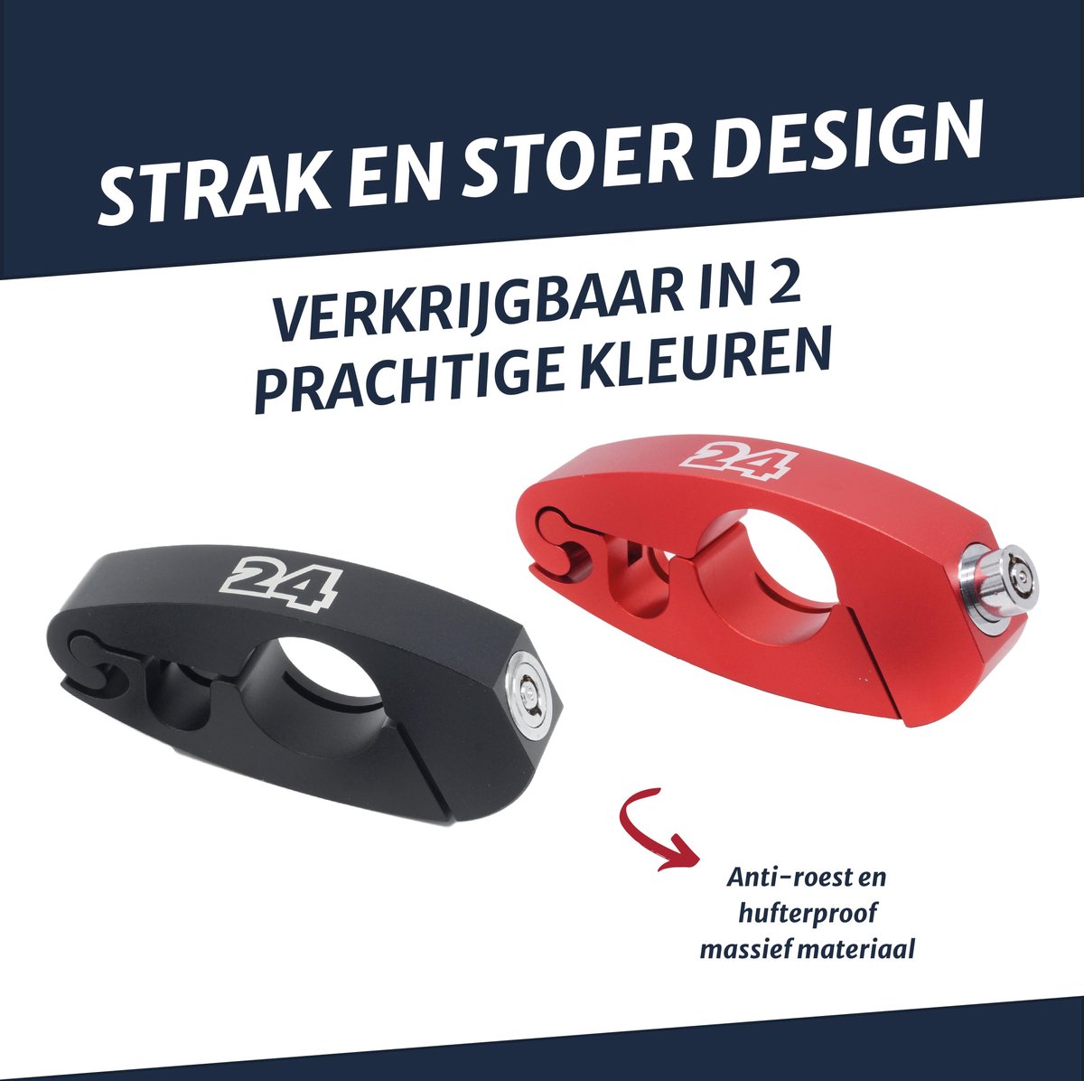 RADIKAL RK538R Remslot Anti-diefstal Stuur Beveiliging Koppelingshendel Grip, Motorfiets Remhendel Slot, Motorstuurslot, Scooter Quad Throttle Lock, Koppeling, Motorfietsen ATV, Universeel