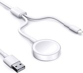 Magnetische Draadloze Oplader - Usb Oplaad Kabel – Apple – Apple Watch - iPhone – 2 in 1 Watch - iWatch Series 1/2/3/4 (38mm, 40mm, 42mm & 44mm)