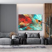 KEK Original - Abstract Multicolor - wanddecoratie - 150 x 100 cm - muurdecoratie - Dibond 3mm - schilderij