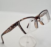 Min-bril -1,5 Unisex ronde afstand bril op sterkte met brillenkoker - Bijziend bril - GEEN LEESBRIL -1.5 - zwart-bruin - lunette pour ordinateur - C3 003 Aland optiek