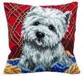 Kussen borduurpakket Westie - Collection d'Art