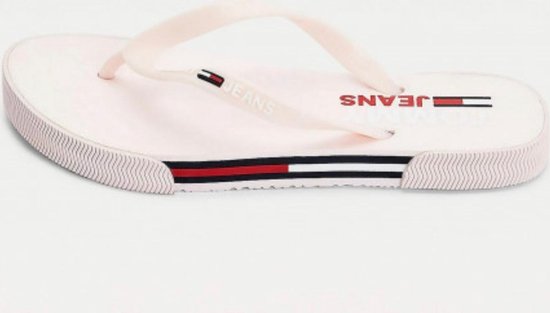 Tommy Hilfiger Slippers - Maat 37 - Vrouwen - lichtroze - wit - rood