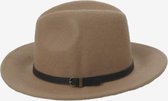 Fedora - Hoed - Camel - Beige - Maat 60 - Jagers - Wol - Vilt - Cowboy