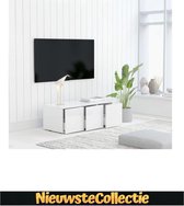 LUXE!! Tv meubilair - Spaanplaat - Wit - Kast - Designer - Staand Meubel - TV - Woonkamer - Slaapkamer - Nieuwste Collectie