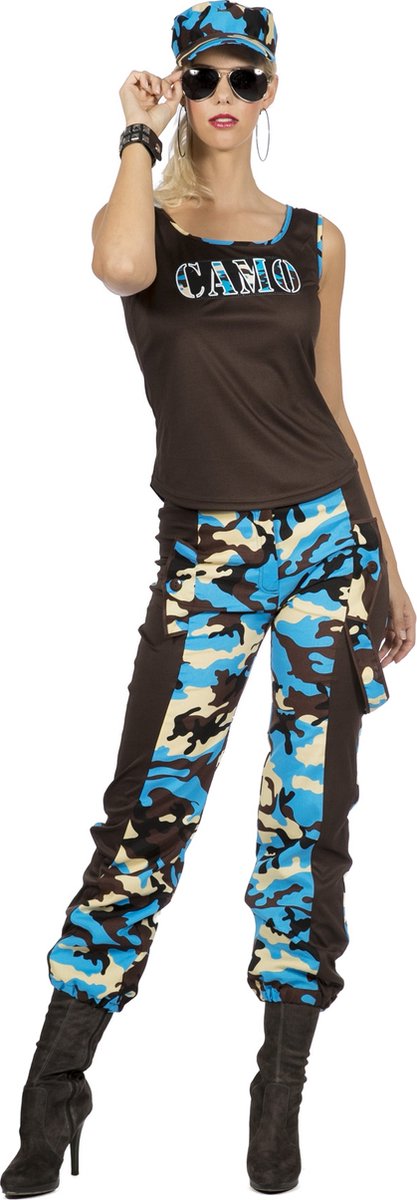 Paramilitair Camo Carmen Blauw - Vrouw
