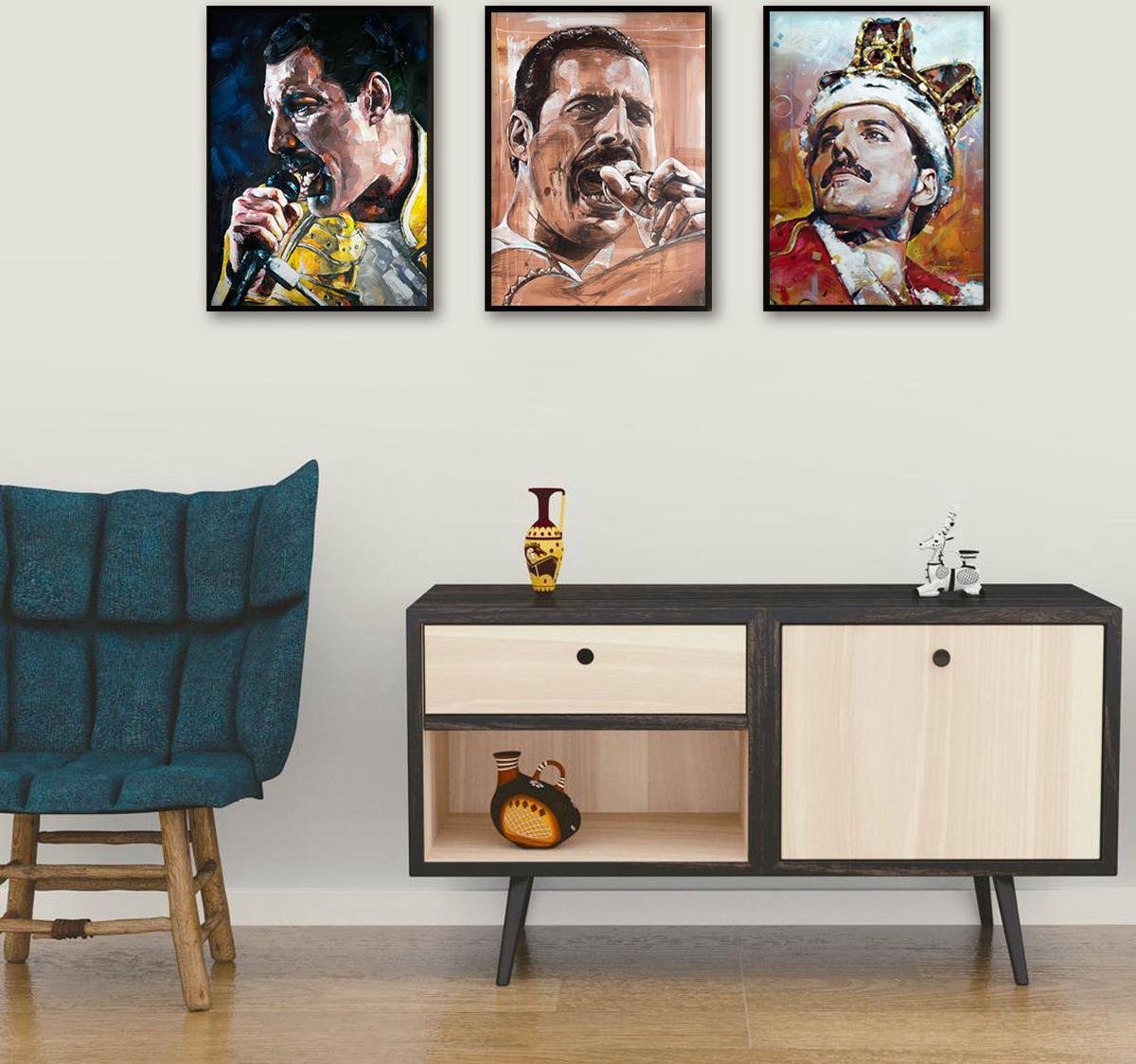 Passionforart.eu Freddie Mercury - 3 Posters - 30 x 40 cm Full colour