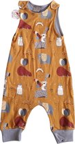 k&b -unisex mouwloos boxpak – boxpakje meisje - boxpakje jongens - Babykleding Maat 80 -