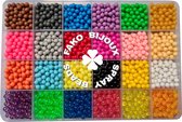 Fako Bijoux® - Magic Water Sticky Spray Beads Box - Klevende Waterkralen - Aqua Kralen - Waterparels - Kinderen - 18+6 Kleuren - 5mm - 3000 Stuks