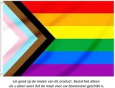 Progress Pride 150x90CM - Intersex - Voorwaarts - Regenboog Vlag - LGBT Rainbow Flag - Regenboog - Lesbiene - Biseksueel - Panseksueel - Polyester