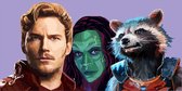 Starlord, Gamora en Rocket Raccoon Pop Art