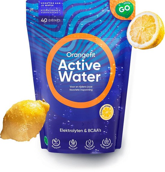 Orangefit Active Water / Sportdrank - Citroen smaak - 300 gram