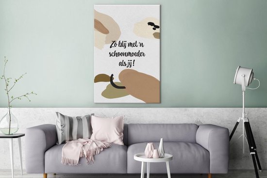 Cadeau pour femme - une belle-mère comme toi - Toile pastel 2cm - 90x140 cm - Toile