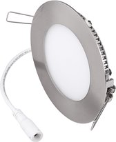 Inbouw LED dunne downlight 18W 24cm Natural White niet dimbaar - geborsteld nickel