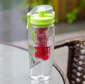 Afecto® | fruit fles| sport infuser | water flessen met fruit |1000ml | drink fles | ook te gebruiken als water fles | BPA vrij| kleur groen