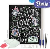 Pcasso ® Krijtbord Home Love - Diamond Painting - Incl. Veel Diamond Painting Accessoires - Diamond Painting Kinderen - Diamond Painting Dieren - Diamond painting volwassenen - 30x