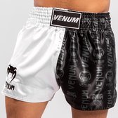 Venum Logos Muay Thai Shorts Zwart Wit XS - Kids 7/8 Jaar | Jeans maat 26
