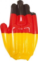opblaasbare handschoen Duitsland 43 cm zwart/rood/geel
