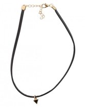 Ketting 37 cm-zwart-met driehoekje-Musthaves