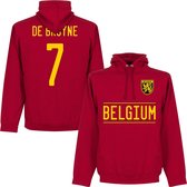 België De Bruyne 7 Team Hoodie - Rood - XL