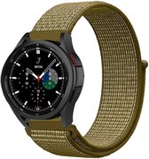 Strap-it Samsung Galaxy Watch 4 Classic 42mm nylon band - olijf