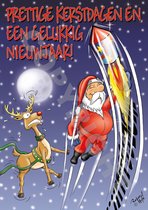 Carte postale CHRISTMAS CARD 50 pièces - Père Noël avec flèche de feu