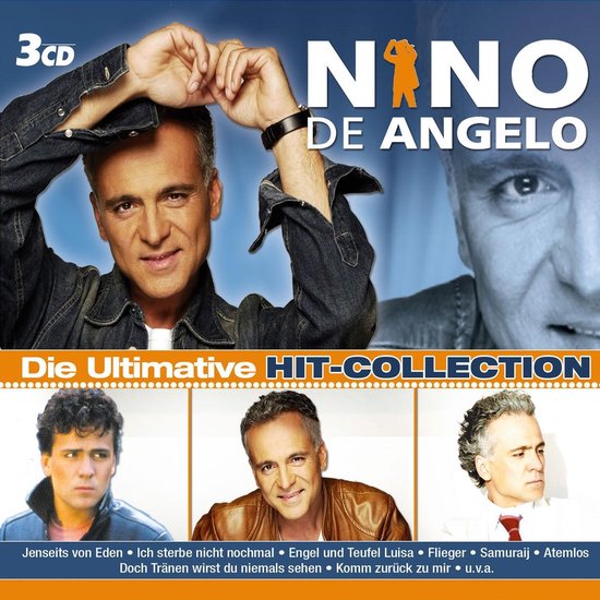 3CD Nino De Angelo, Die Ultimative HIT-COLLECTION. Drie foto's van Nino De Angelo.