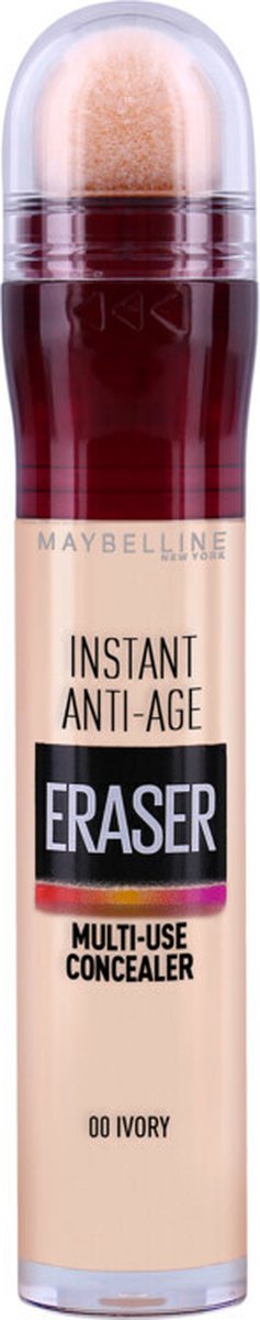 Maybelline Instant Anti Age Eraser Concealer 00 Ivory - 3 x - Voordeelverpakking