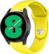 Strap-it Sport horlogebandje - geschikt voor Samsung Galaxy Watch 6 / 6 Classic / Watch 5 / 5 Pro / Watch 4 / 4 Classic - sport siliconen bandje voor Galaxy Watch 4-5-6 alle varianten - geel