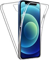 Hoesje geschikt voor iPhone 13 Pro Max - 360 Graden Case 2 in 1 Hoes Transparant + Ingebouwde Siliconen TPU Cover Screenprotector