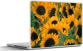 Laptop sticker - 15.6 inch - Bloemen - Zonnebloem - Macro - 36x27,5cm - Laptopstickers - Laptop skin - Cover