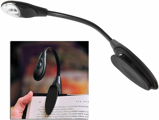 LED lamp - Clip On - Leeslampje met klem voor boek - Dimbaar - USB