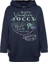 Soccx ® oversized hoodie met 3/4 mouwen, donkerblauw (XL)