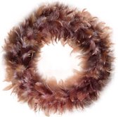 Veren krans 30 cm "Bruin"